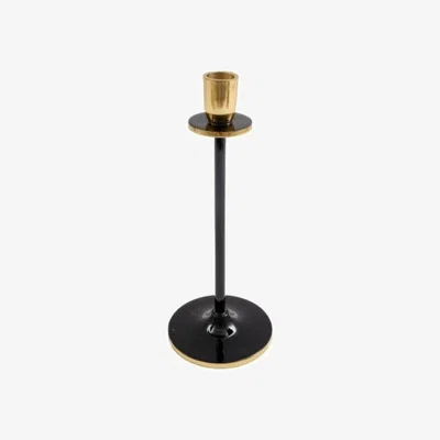 The Range Large Black and Gold Candlestick - Black and Gold
