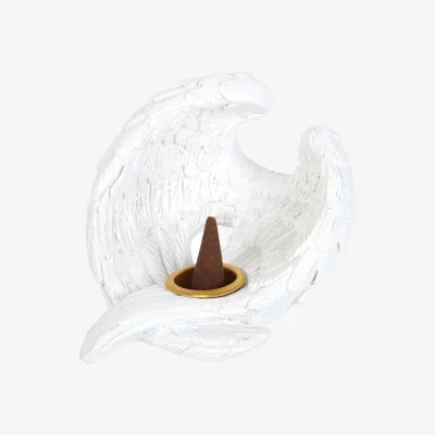 The Range Something Different Resin Angel Wings Incense Cone Holder - White