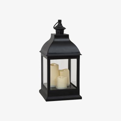 The Range Classic Black Outdoor Battery Powered Lantern - Black
