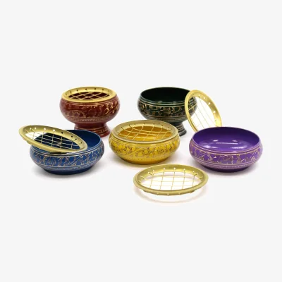 The Range Chakra Charcoal Incense Jar Crown - Purple