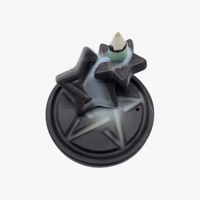 The Range Backflow Incense Burner Pentagon Falls - Grey