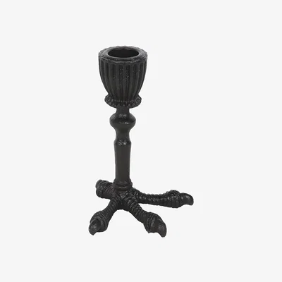 The Range Raven Claw Taper Candle Holder - Black