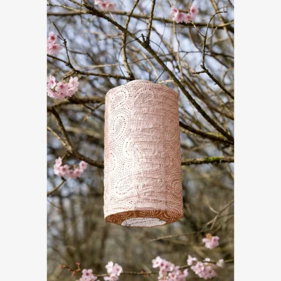 Rockett St George Beautiful Dusk Pink Outdoor Solar Lantern With Stand