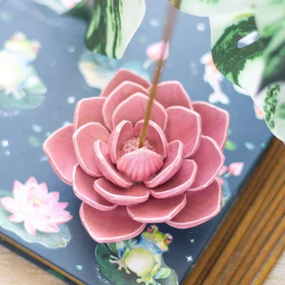 The Range Water Lily Incense Stick Holder - Pink