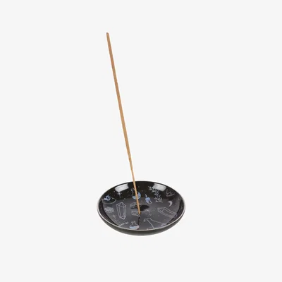 The Range Something Different Crystal Witch Plate Incense Holder - Black/Blue
