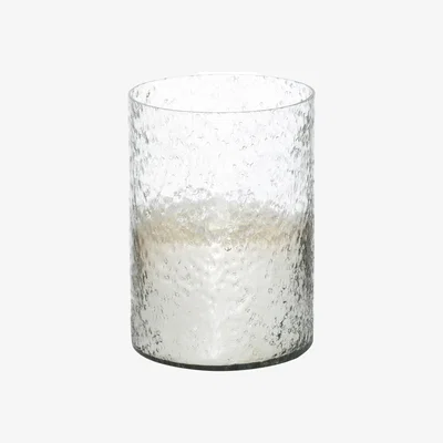 The Range Lustre Silver Cylindrical Candle Holder - Silver