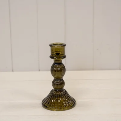 The Range Medium Olive Green Decorative Candle Holder - Olive