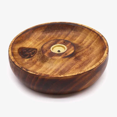 The Range Incense Stick  Cone Burner Disc Om - Brown