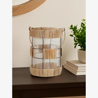 The Range Kuta Natural And Black Large Lantern