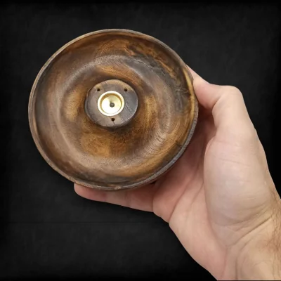 The Range Incense Stick  Cone Burner Disc Plain - Brown