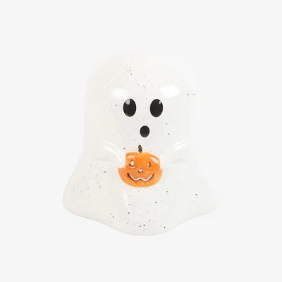 The Range Something Different Ghost Tealight Holder - Black/White/Orange