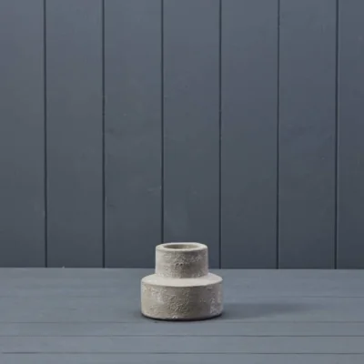 The Range Grey Cement Candle or Tealight Holder - Brown