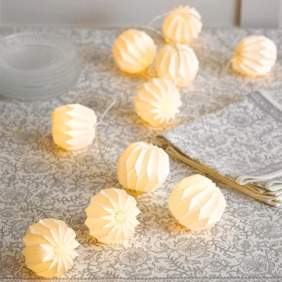 The Range Paper Lantern LED String Lights - White