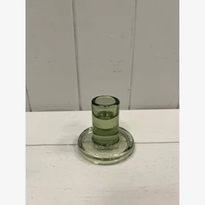 The Range Vintage Green Smooth Small Candle Holder - Green