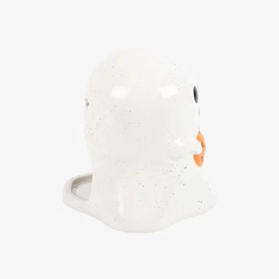 The Range Whimsical Ghost Tealight Candle Holder With Pumpkin - White