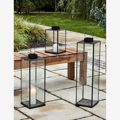 Rose & Grey Nkuku Sia Antique Black Lantern - Three Sizes Available