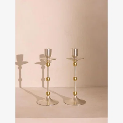 Soho Home Cilia Candlestick, Set of Two