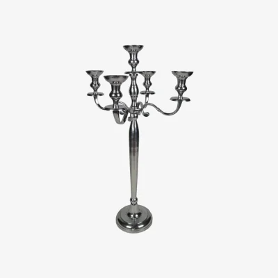Teddy Beau Maison Reproductions Silver Candelabra Candle Holder / Silver / Large