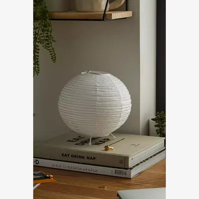Urban Outfitters Globe Paper Lantern - White 20cm x 20cm x 20.5cm at Urban Outfitters