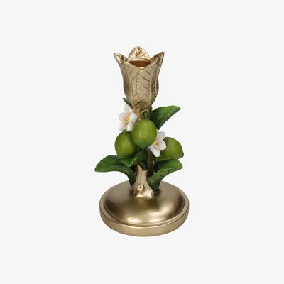 Wolf & Badger Gold / Green Zesty Lime Candleholder | Casabyjj