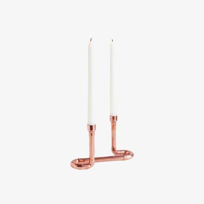Wolf & Badger Neutrals Handcrafted Copper Double Candle Holder - Handmade Copper Rustic Home Decoration | One Size | Anatoliacraft