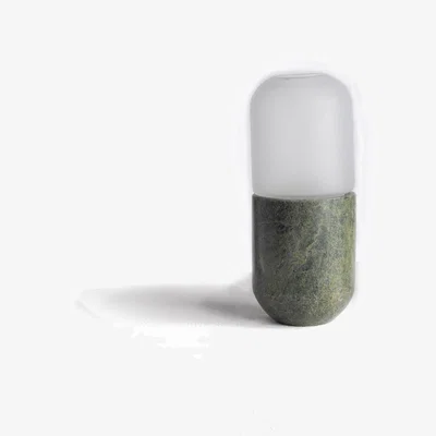 Wolf & Badger Pill Candle Holder - Green Marble | And Jacob
