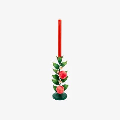 Wolf & Badger Green / Red Apple Fruit Fall Candle Holder | Inner Child