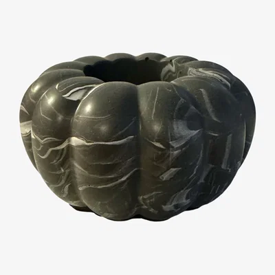Wolf & Badger Pumpkin Tealight Holder - Black | By Shax