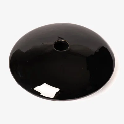 Wolf & Badger Black Medium Ufo Candle Holder, Cylindrical | Generazione Zordan