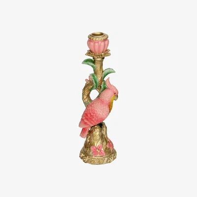 Wolf & Badger Pink / Purple Rosy Parrot Candlestick | Casabyjj
