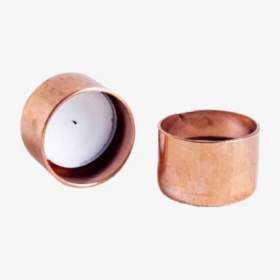 Wolf & Badger Neutrals Handcrafted Copper Tealight Candle Holders - Three Pieces | One Size | Anatoliacraft