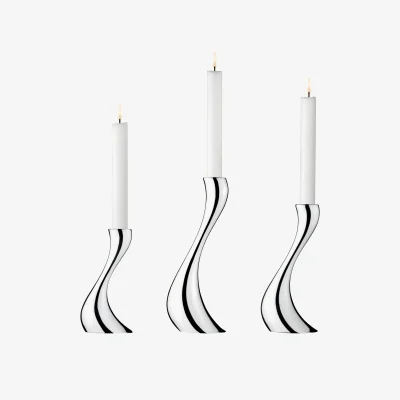 Westwing Stainless Steel Candle Holders Cobra, Set of 3