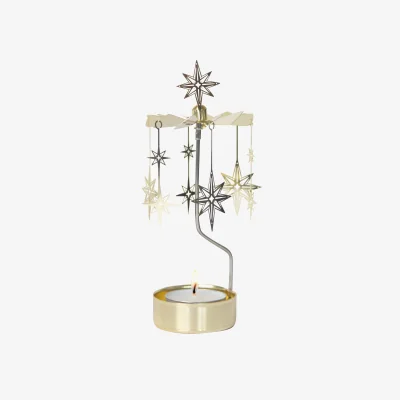 Westwing Christmas Tealight Holder Northern Star, Rotatable