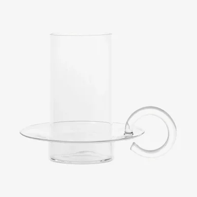 Westwing Mouth-Blown Glass Candle Holder Luce