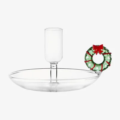 Westwing Handmade Candle Holder Christmas Tales with Decorative Wreath
