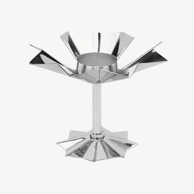 Westwing Stainless Steel Tealight Holder Frilly Argent