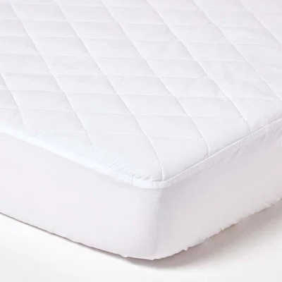 The Range Quilted Waterproof Mattress Protector - White / Small Double