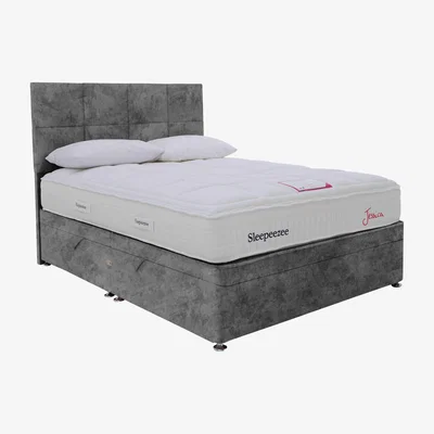 Furniture Village Sleepeezee - Jessica Side Ottoman Divan Set - Double - Daytona Grey