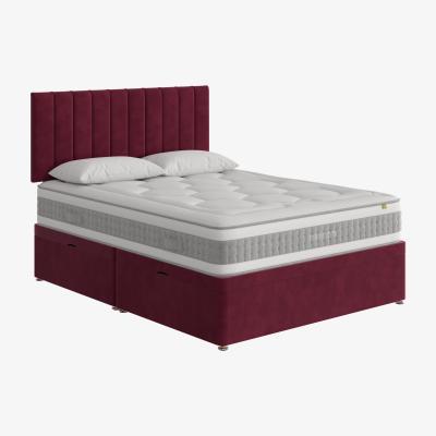 Furniture Village Mammoth - Prestige Pocket 2000 Side Ottoman Divan Set - Small Double - Purple