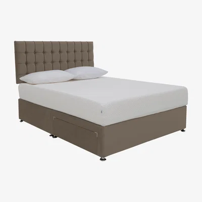 Furniture Village TEMPUR - Original Prime Divan Set - Double - Brown