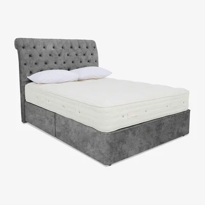 Furniture Village Hypnos - Luxury Firm 3 Divan Set - Double - Daytona Pebble