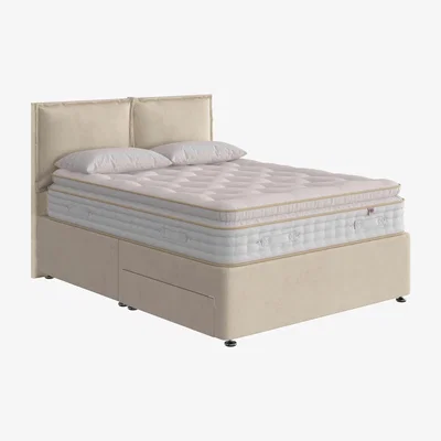 Furniture Village The Handmade Bed Company - Boutique 3000 Pillow Top Divan Set with 2 Drawers - Double - Ribelle Mink