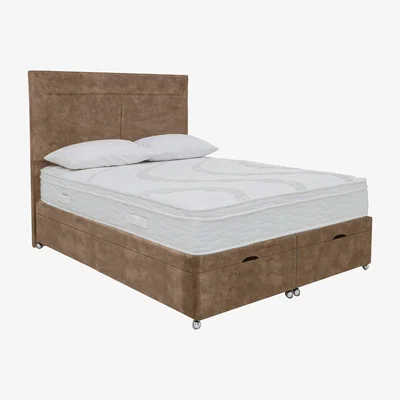 Furniture Village Sleep Story - Latex 3400 End Lift Ottoman Divan Set - Double - Brown