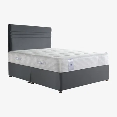 Furniture Village Sealy - Activsleep Geltex Pocket Firm 1400 Divan Set - Double - Grey