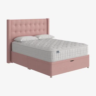 Furniture Village Silentnight - Eco Gel Half Ottoman Divan Set - Double - Pink