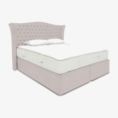 Furniture Village Hypnos - Majestic Sprung Medium Divan Set with Continental Drawers - Double - Imperio Stone