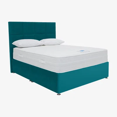 Furniture Village Sleep Story - Hybrid 3000 Divan Set - Double - Teal