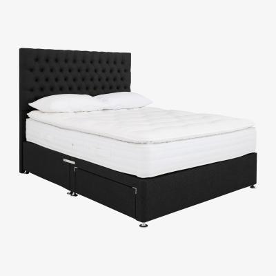 Furniture Village Sleep Story - Pillow Pocket 3000 Divan Set - Double - Black