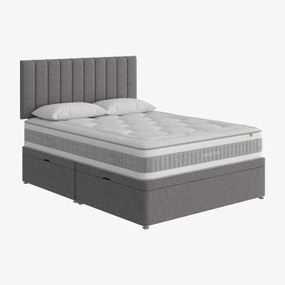 Furniture Village Mammoth - Prestige Pocket 2000 Side Ottoman Divan Set - Double - Grey