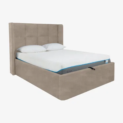 Furniture Village Shiva Ottoman Bed Frame - Double - Brown